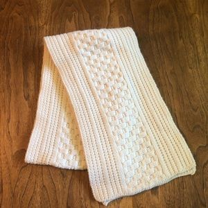 J.Crew Ivory cable knit scarf